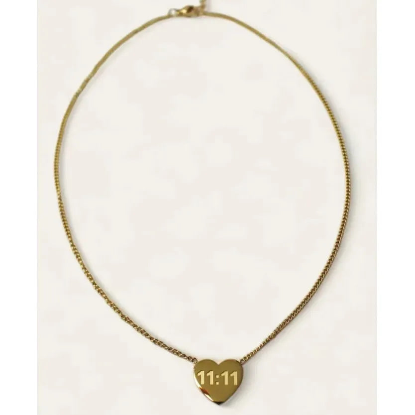 11:11 dainty 14k gold necklace